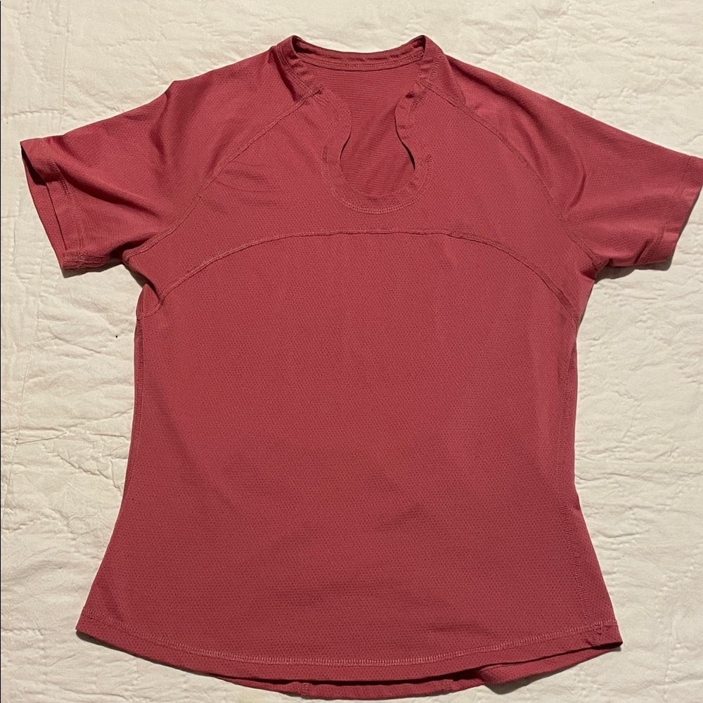 Lululemon Burgundy Short Sleeve Women's Top